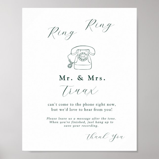 Póster Botánica de cosecha verde esmeralda en libro de au (Frente)