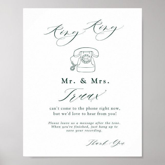 Póster Botánica de cosecha verde esmeralda en libro de au (Frente)