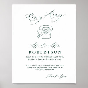 Póster Botánica de cosecha verde esmeralda en libro de au