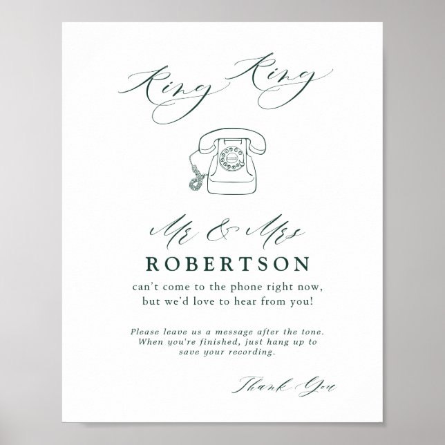 Póster Botánica de cosecha verde esmeralda en libro de au (Frente)