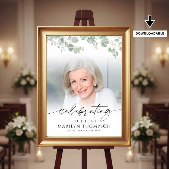 Póster Botanical Celebrating the Life of Photo Memorial (Subido por el creador)