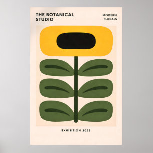 Póster Botánico Abstracto, Impresión Floral Modern