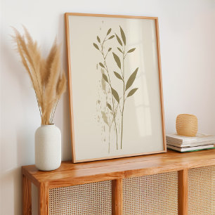 Póster Botánico Boho Minimalista