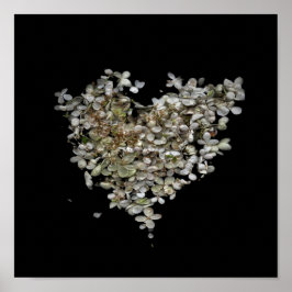 Póster Botánico Corazón de Hortensia