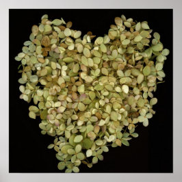 Póster Botánico Corazón de Hortensia |Lovely2