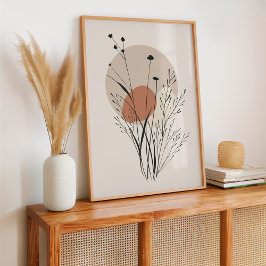Póster Botánico minimalista Boho