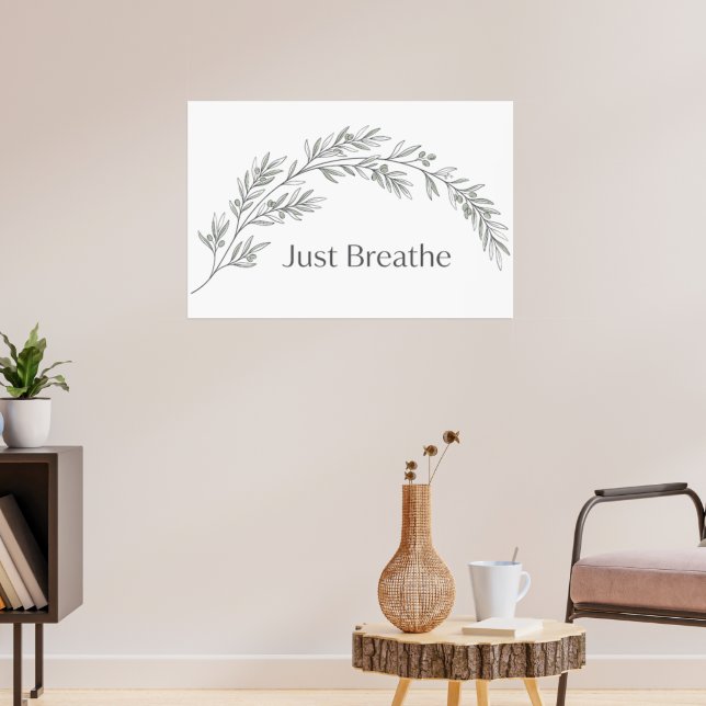 Póster botánico minimalista Respira (Salón 3)