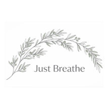 Póster botánico minimalista Respira
