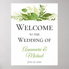 Póster Botánicos de bosques silvestres bienvenidos a nues