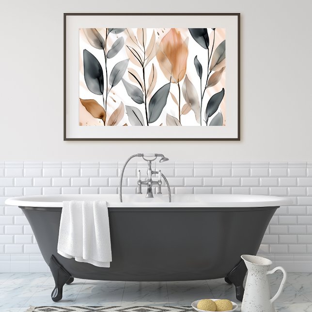Póster Botánicos de la naturaleza sin marco (This modern art botanical print works well in any style room.)