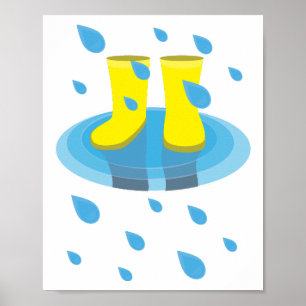 Póster Botas de lluvia
