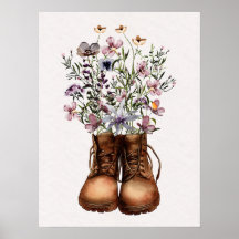 Botas de senderismo al aire libre Flor silvestre p