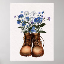 Botas de senderismo Blue Wildflower para exteriore