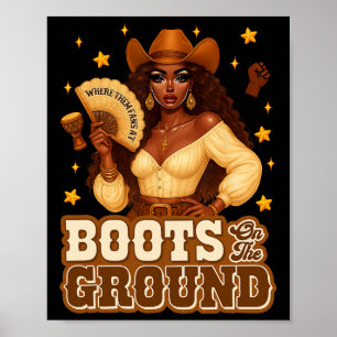 Póster Botas en el suelo dónde están esos fans Chaleco ne