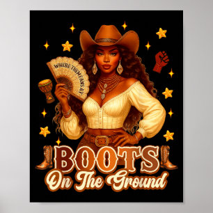 Póster Botas En El Suelo Historia Negra Vaquera Donde Qu