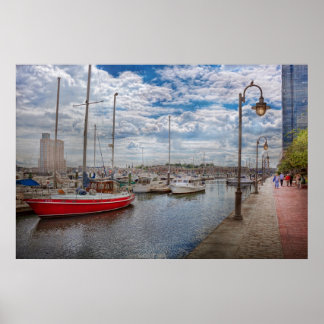 Póster Bote - Baltimore, MD - Un buen día en Baltimore