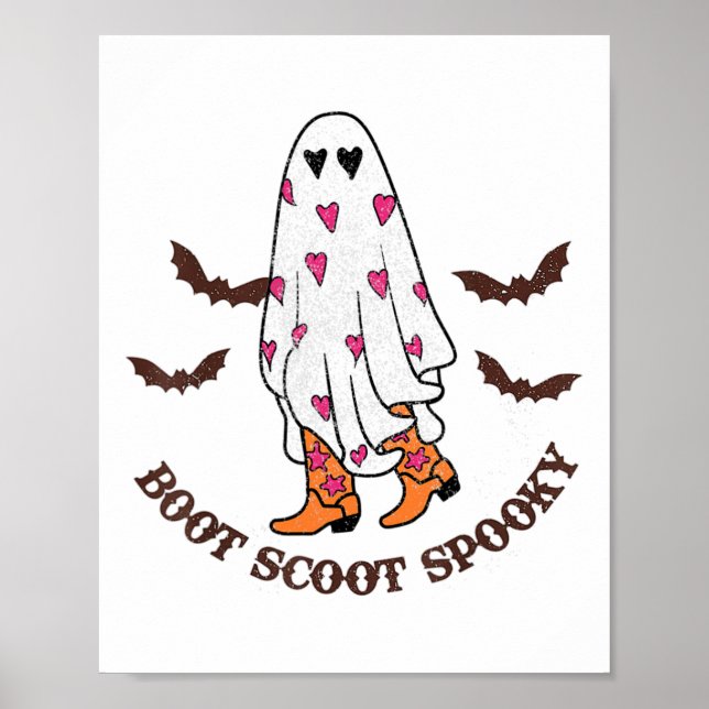 Póster Bote de arranque Sombrío Cowboy Ghost Groovy Retro (Frente)