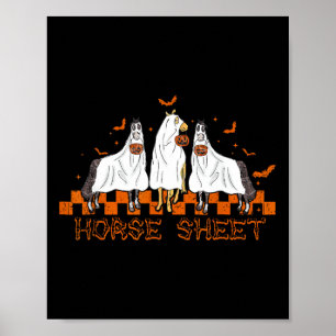 Póster Bote de calabaza de boquerón fantasma de Halloween