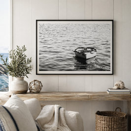 Póster Bote de Remos en Aguas Tranquilas Náutica Minimali