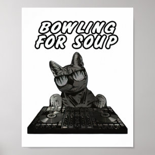 Póster Bote para el estilo de gato de la música de la sop