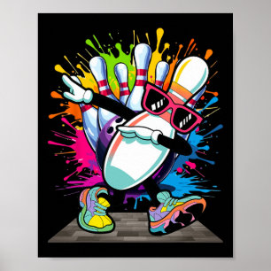 Póster Bote Pin Dabbing Sungles Bowler Jugador Niños