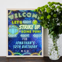 Bote Strike Up Fun Neon Birthday Welcome Sign
