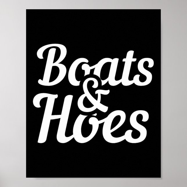 Póster Bote Y Hoes Graciosos Regalo De Fiesta De Bote (Frente)