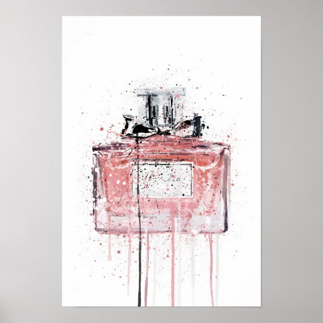 Póster Botella de fragancia de regalo de Navidad 'Candy F (Frente)