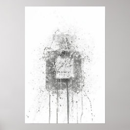 Póster Botella de Fragancia de Regalo de Navidad en la Pa
