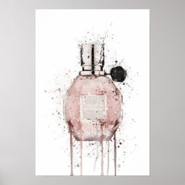 Póster Botella de fragancia de regalo de Navidad 'Mauve R