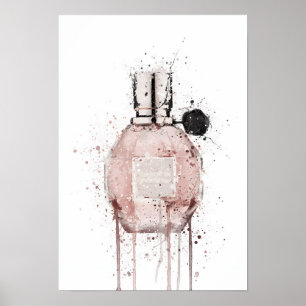Póster Botella de fragancia de regalo de Navidad 'Mauve R