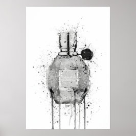 Póster Botella de fragancia de regalo de Navidad 'Miss Ma