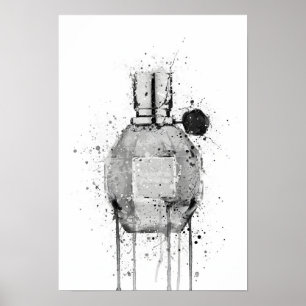 Póster Botella de fragancia de regalo de Navidad 'Miss Ma