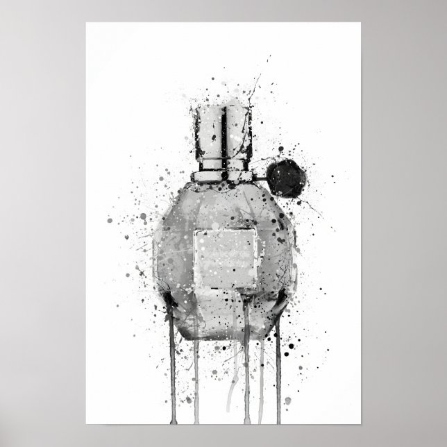 Póster Botella de fragancia de regalo de Navidad 'Miss Ma (Frente)
