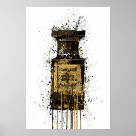 Póster Botella de fragancia de regalo de Navidad 'Obsidia