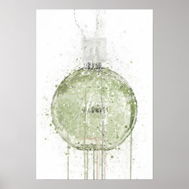 Póster Botella de fragancia de regalo de Navidad 'Prado d
