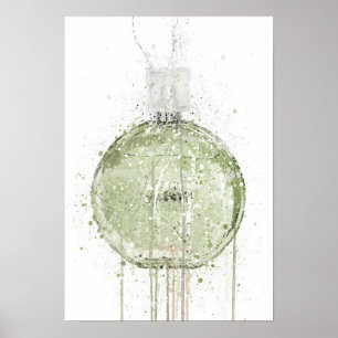 Póster Botella de fragancia de regalo de Navidad 'Prado d