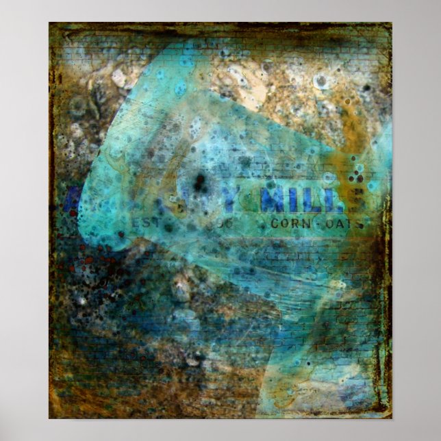 Póster Botella de maíz Oat Mills (Frente)