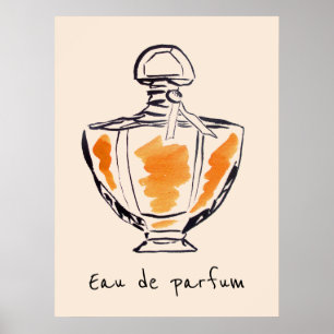 Póster Botella de perfume del agua de parfum french