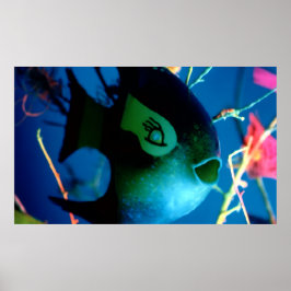 Póster Botella de pescado Gibney El cartel del Museo Zazz