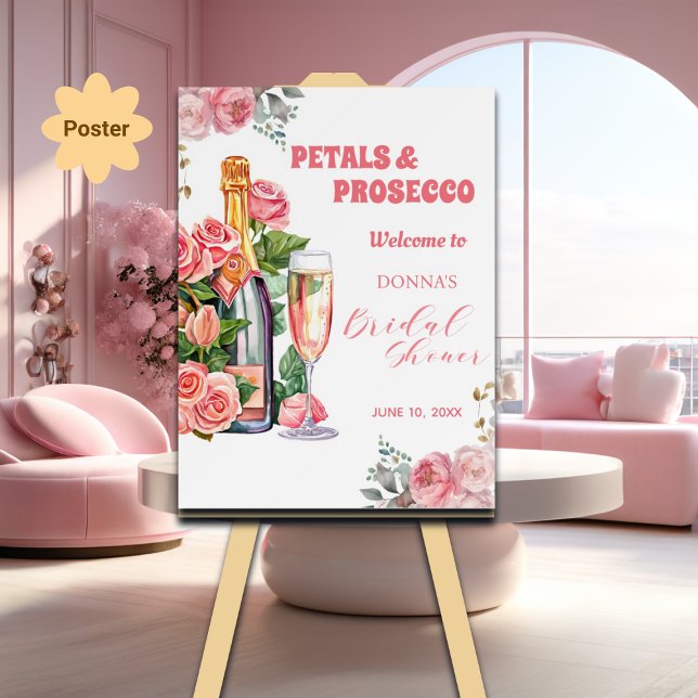 Póster Botella de Petales y Prosecco y ducha de novias pa (Subido por el creador)