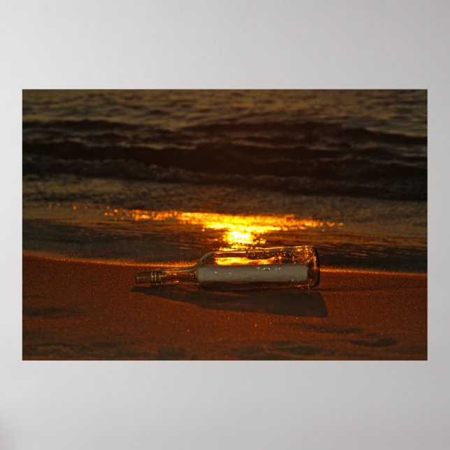 Póster Botella de playa (Frente)