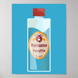 Póster Botella de queroseno Parafina