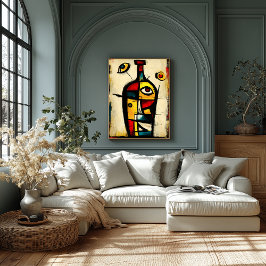 Póster Botella Sagrada Expresionismo Abstracto Contemporá