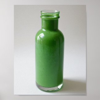 Póster Botella verde