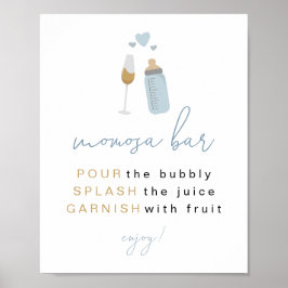 Póster Botellas ANDI Blue Poppin' Botellas Momosa Bar Rót