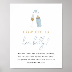 Póster Botellas de ANDI Blue Poppin' Cuán grande es su Be