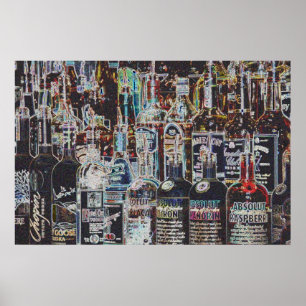 Póster Botellas de Liquor