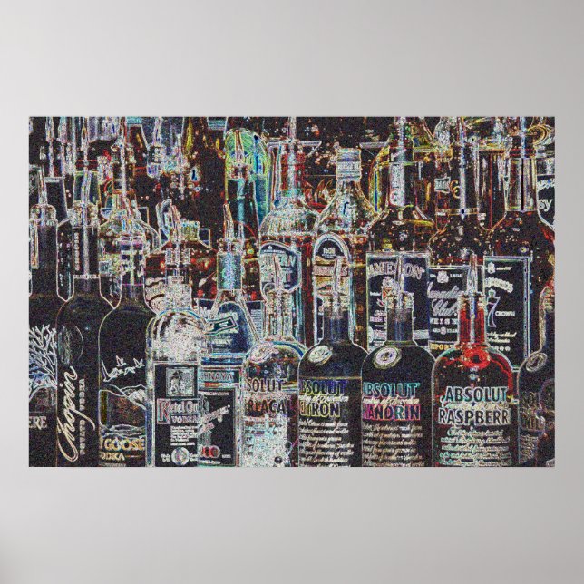 Póster Botellas de Liquor (Frente)