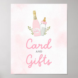 Póster Botellas de Poppin Chica Tarjetas Baby Shower y re